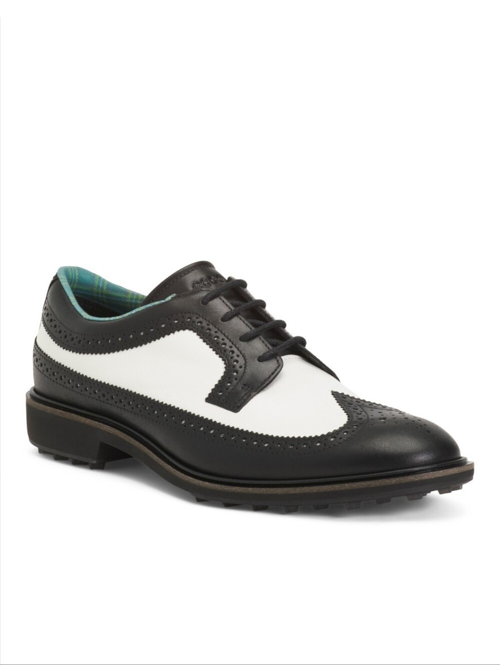 Ecco Men's Two-Tone Brogue Athletic Oxford - Black & White